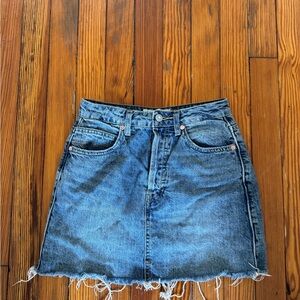 Free people mini denim skirt